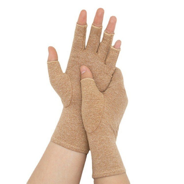 gants de contention beige