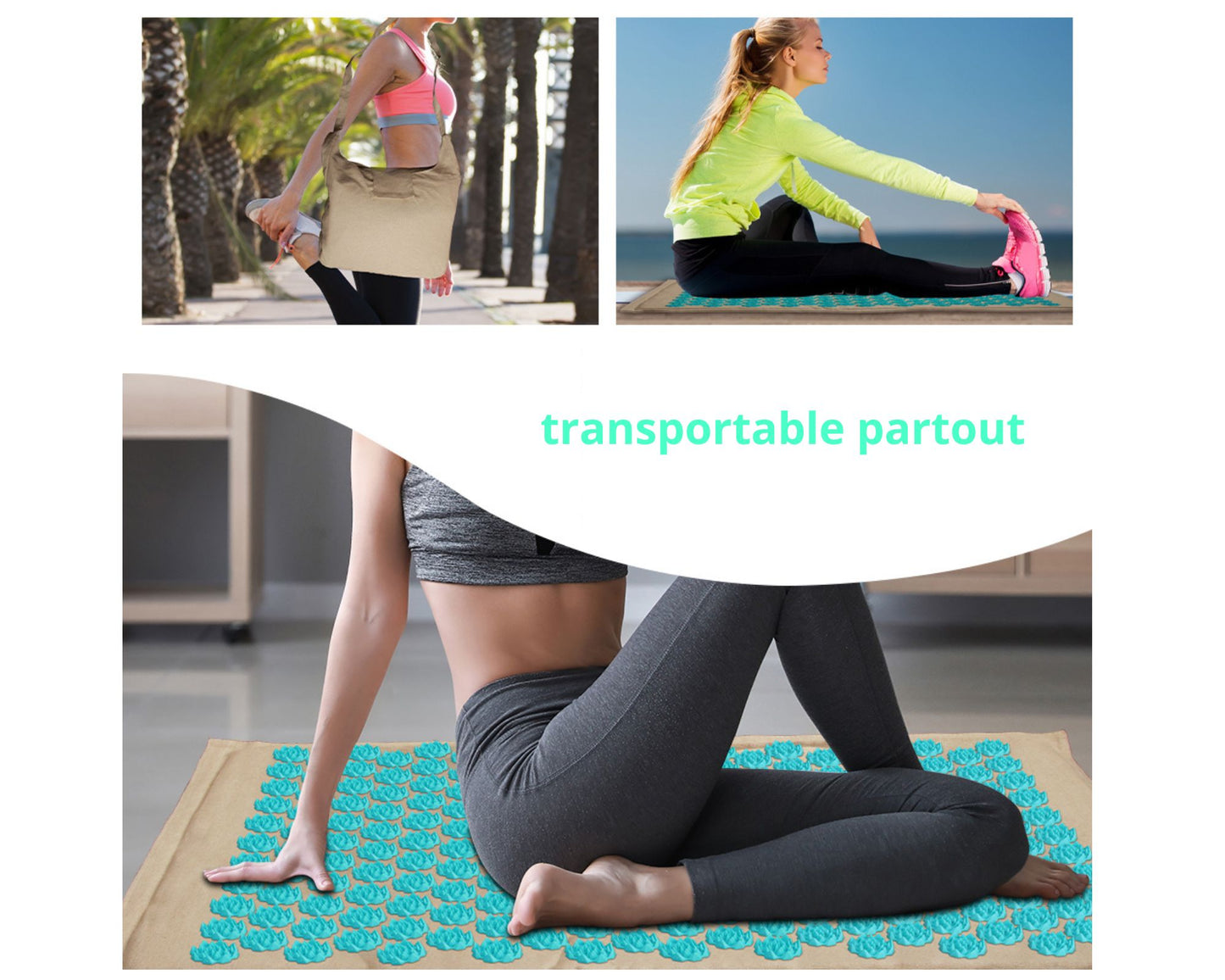 tapis d' acupression transportable