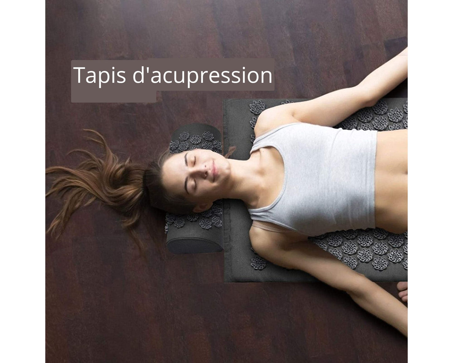 tapis d'acupression gris